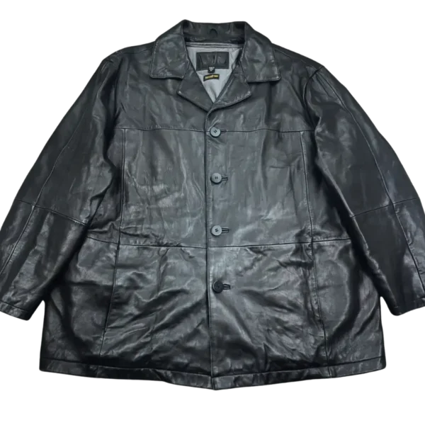 Pelle Pelle Black Buttoned Leather Coat