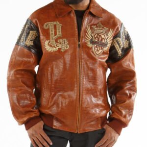 Pelle Pelle Brown Empire Victory Comes Leather Jackets