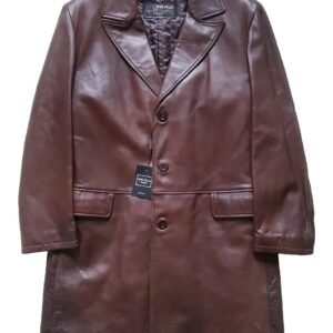 Pelle Pelle Brown Leather Trench Coat