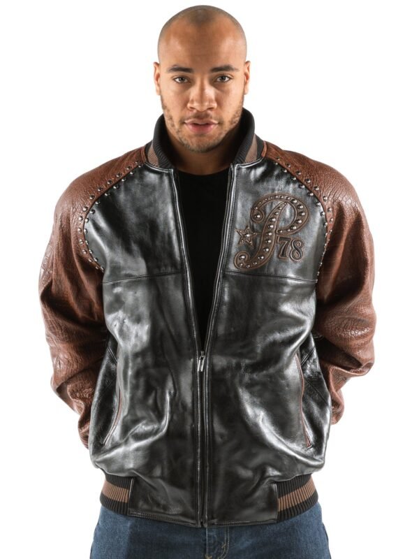 Pelle Pelle Brown Studded Leather Jacket