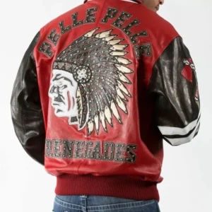 Pelle Pelle Mens Chief Keef Red Leather Jacket