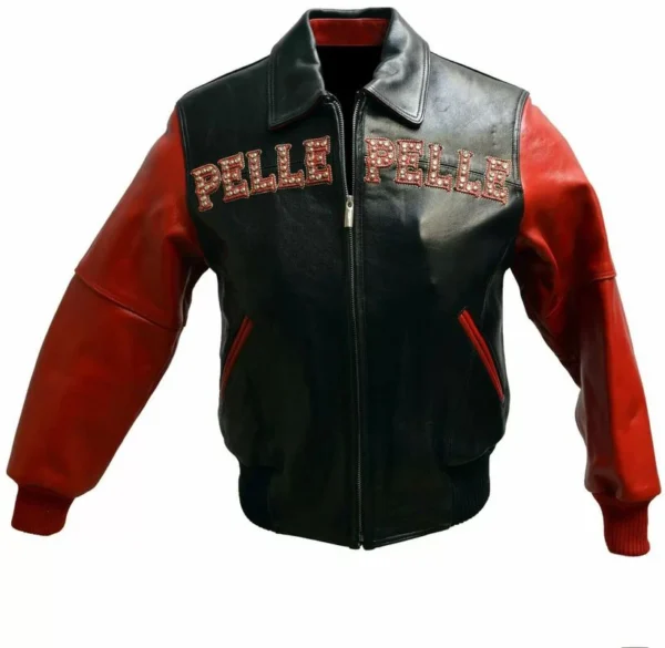 Pelle Pelle Pride Studded Red Leather Jackets