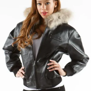 Pelle Pelle Womens Plain Black Leather Jacket