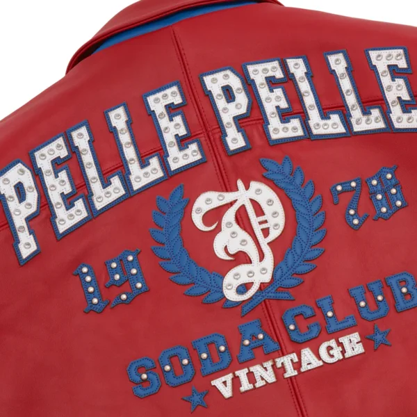 Pelle Pelle 1978 Soda Club Arches Leather Red Jacket
