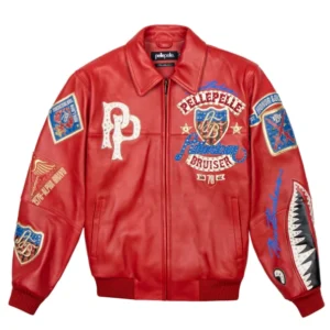 Pelle Pelle American Bruiser Plush Red Jacket