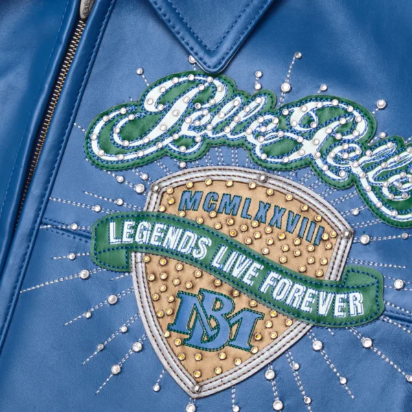 Pelle Pelle Legends Live Forever Blue Leather Jacket