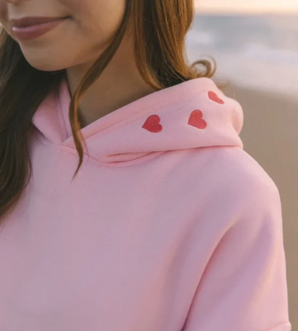 Pink Palm Puff Chasing Sunsets Pink Hoodies