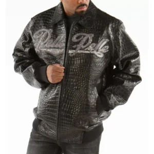Pelle Pelle Scripted Leather Black Jacket